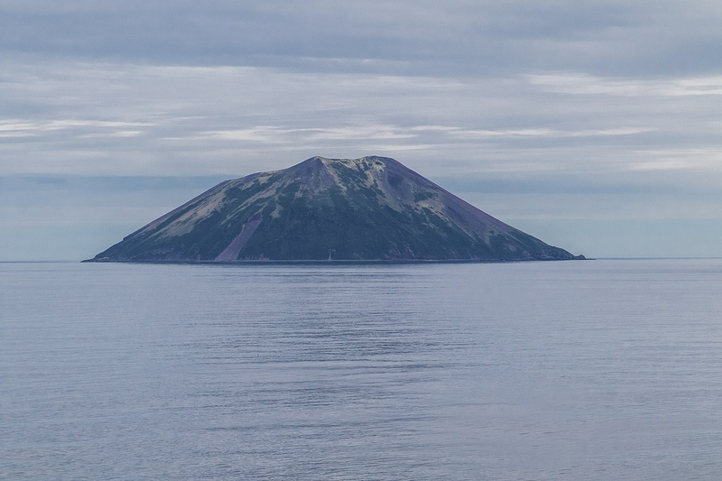 Raikoke prior to the most recent eruption.